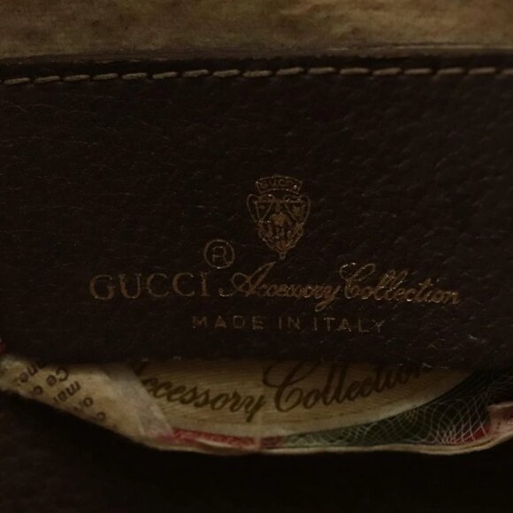 GUCCI GG Supreme Web Sherry Line Shoulder Bag PVC Beige Gold Auth 110668 - Picture 12 of 16